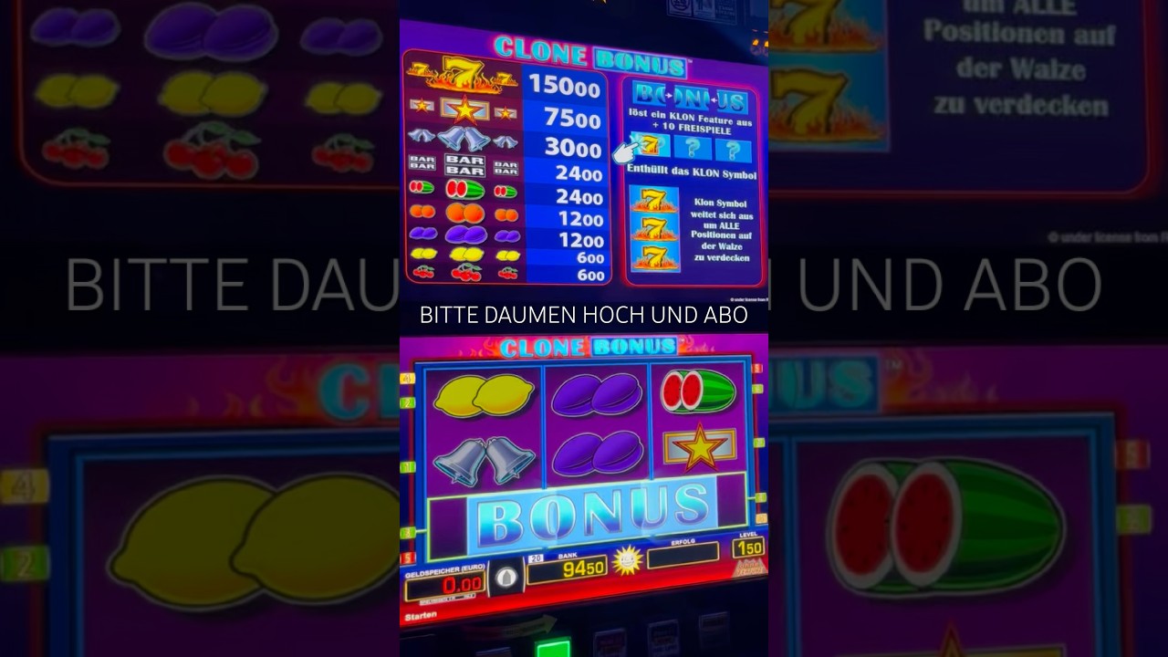 CLONE BONUS gibt Freispiele.