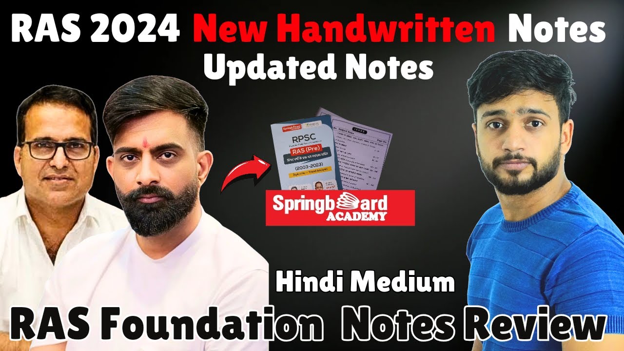 Spring Board 2024-25 New RAS Foundation Updated Handwritten Class Notes 📝 Review, Price @rjmohit206