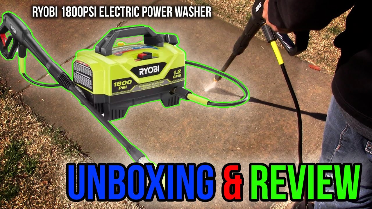 Ryobi 1800psi Electric Power Washer UNBOXING & REVIEW