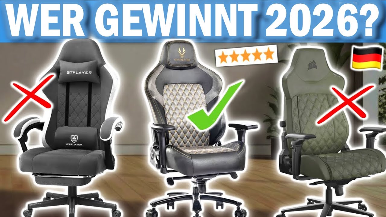 GAMINGSTÜHLE kaufen: Top 3 Gamingstühle 2026 im Vergleich!