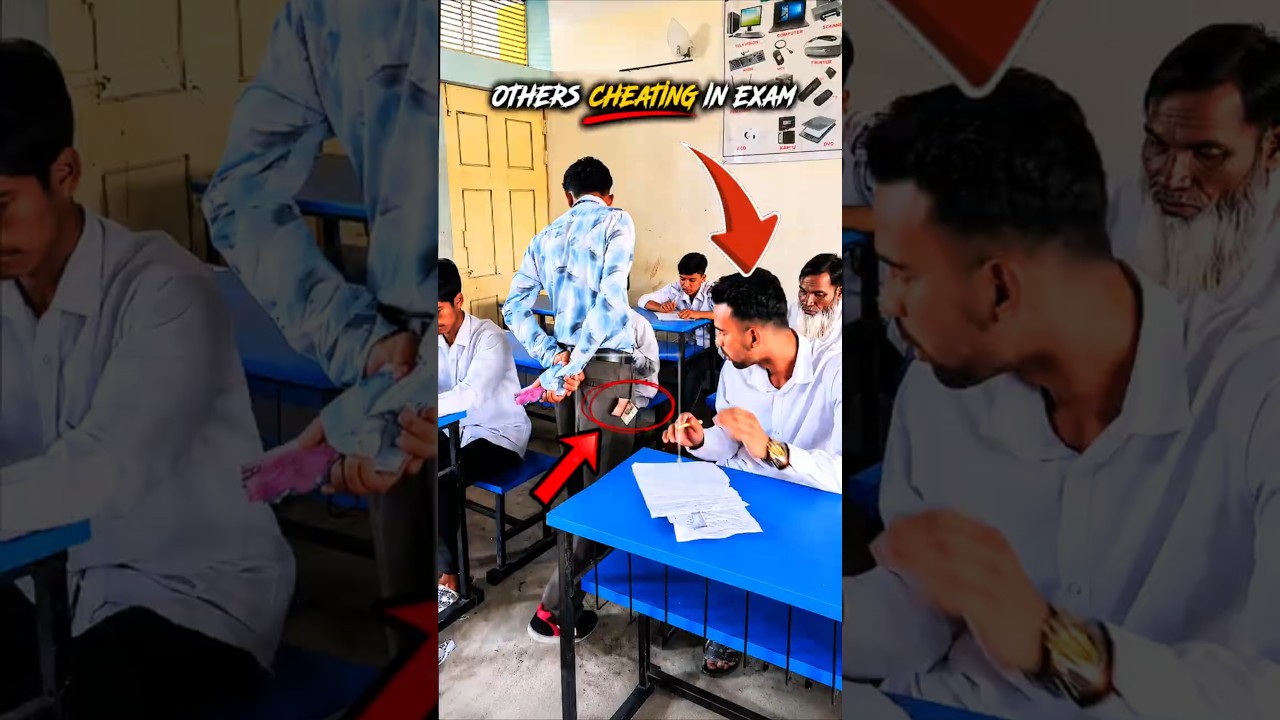 OTHERS CHEATING IN EXAM VS THIS ONE ☠️#students #fail #shorts