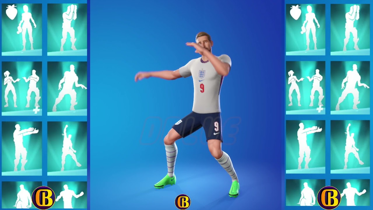fortnite Harry Kane Skin Showcase With Icon Series Dances & Emotes | Fortnite  Series
