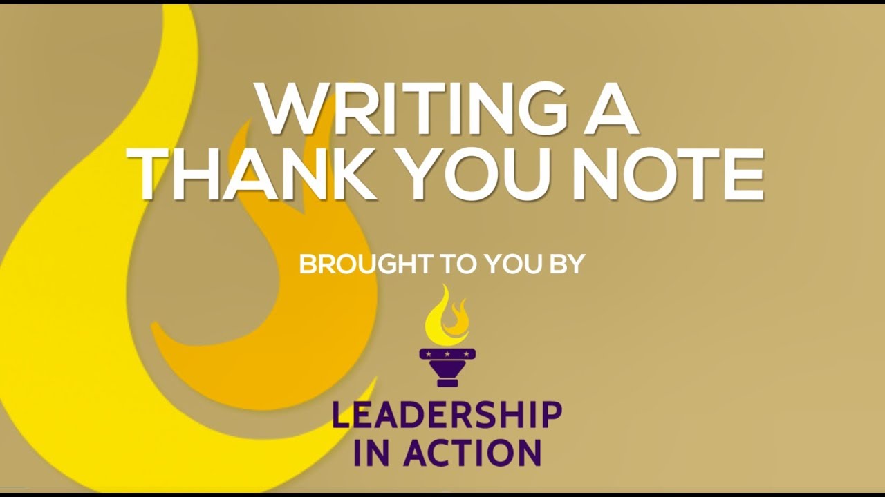 Writing A Thank You Note
