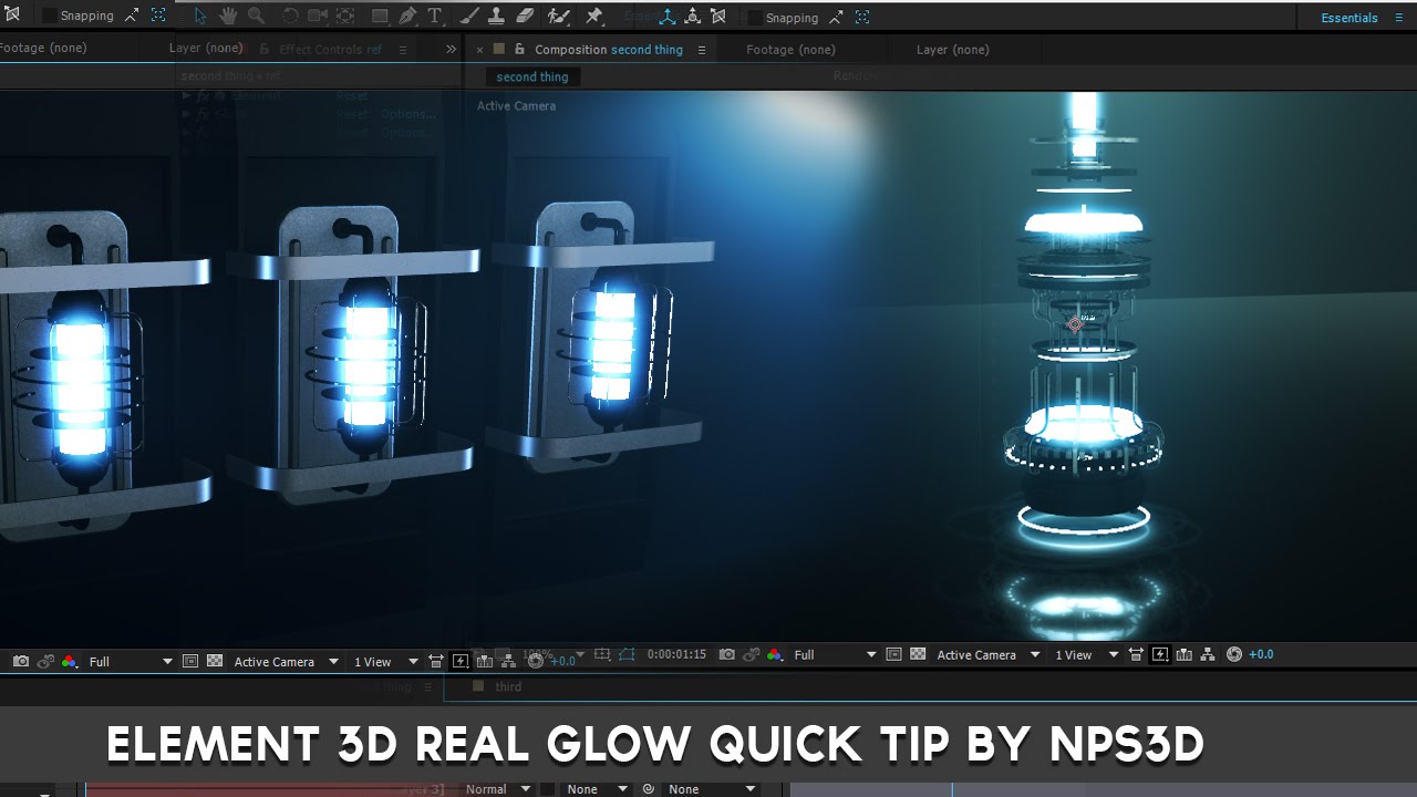 ELEMENT 3D REAL GLOW QUICK TIP BY NPS3D