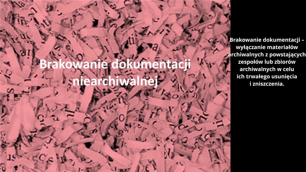 Brakowanie dokumentacji - zlecanie usługi na zewnątrz
