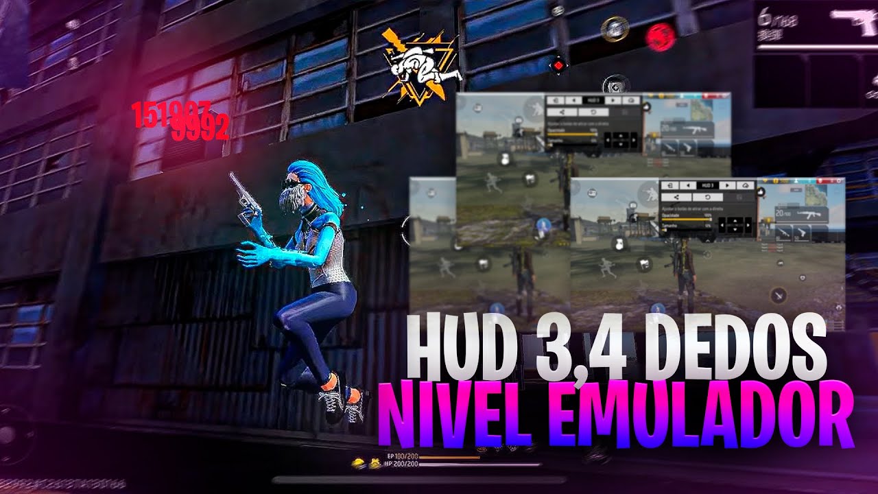 OS BRABOS!! 👾 TOP 5 MELHORES HUD 3,4 DEDOS FREE FIRE| HUD COMPLETO!