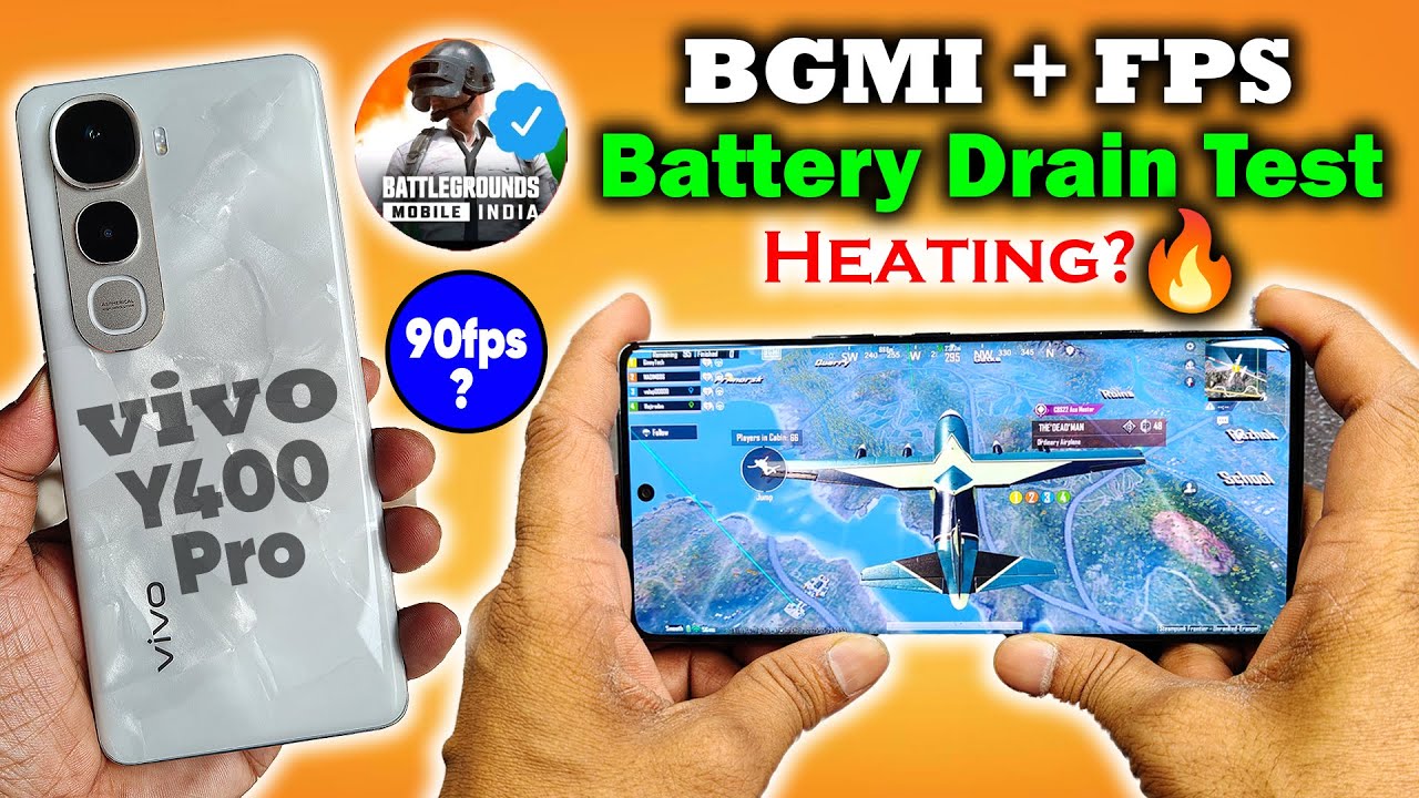 Vivo Y400 Pro 5G BGMI Pubg Test | BGMI Graphics Setting 💥 Vivo Y400 Pro 5G Battery Drain Test