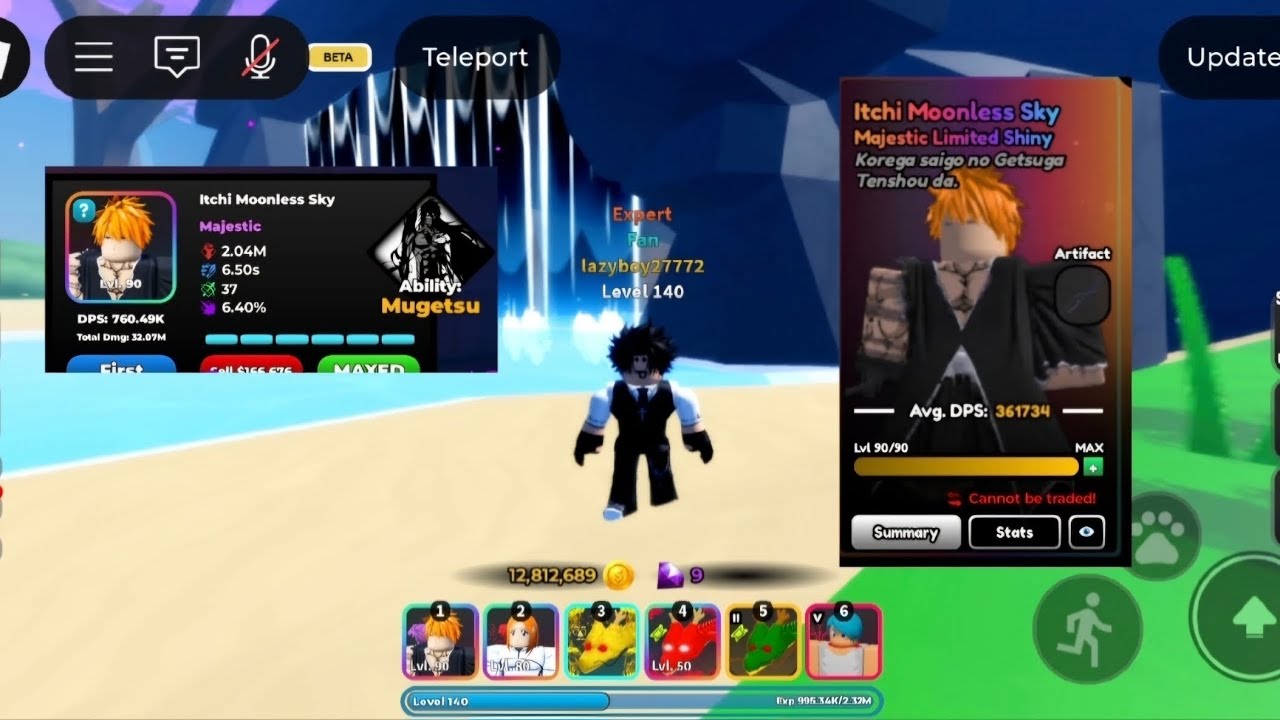 Ultimate tower defense Ichigo moonles sky ability show case