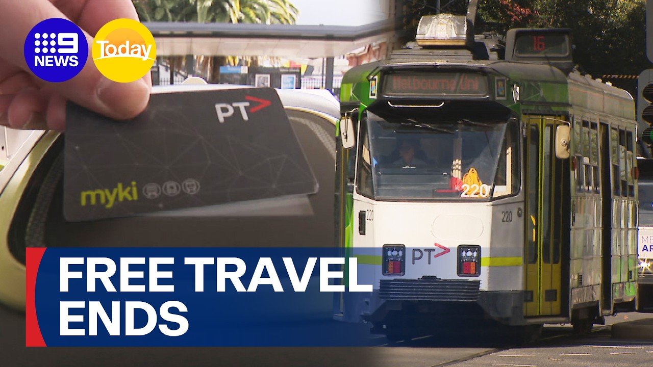 Free public transport relief for Victorians ends | 9 News Australia