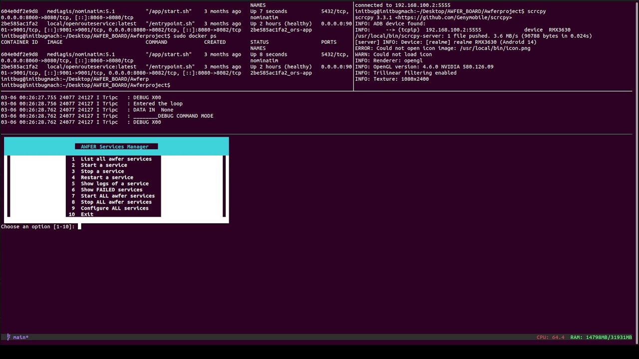 Tcp/backendend dev android/linux  |  PYTHON