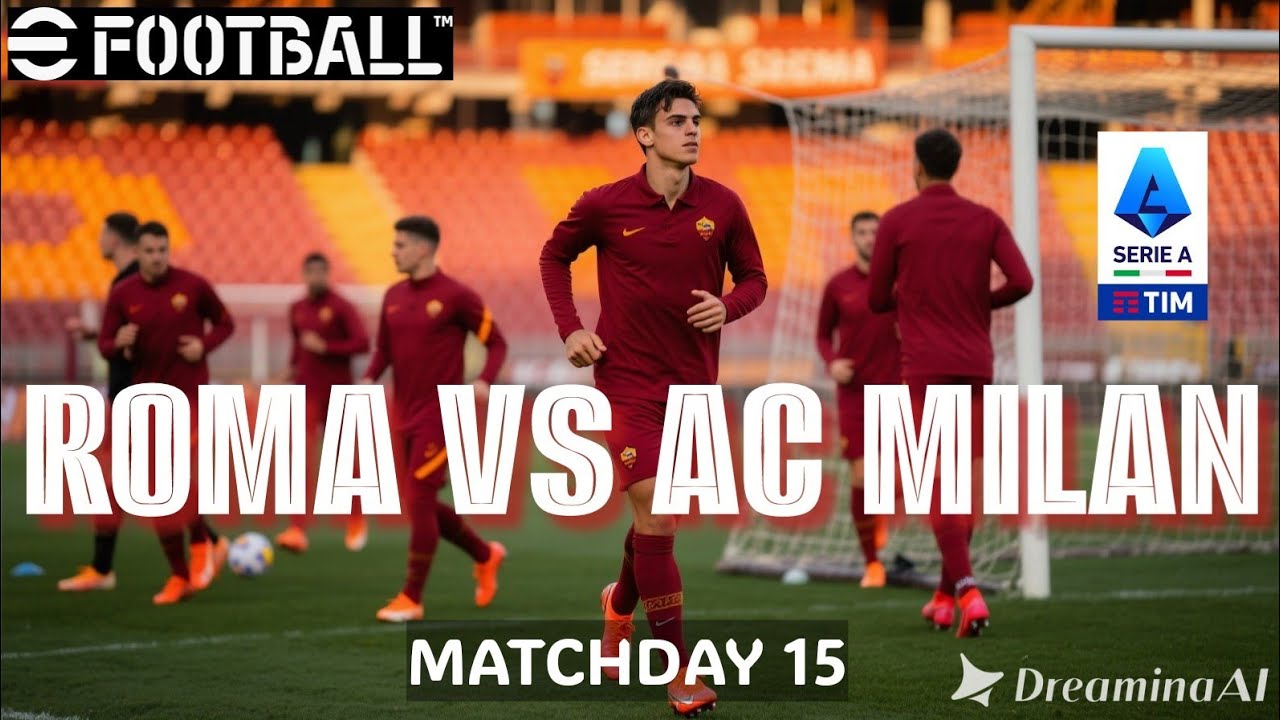 E FOOTBALL 2026 I ROMA VS AC MILAN I SERIE A 25/26 I MATCHDAY 15 I PES 2013