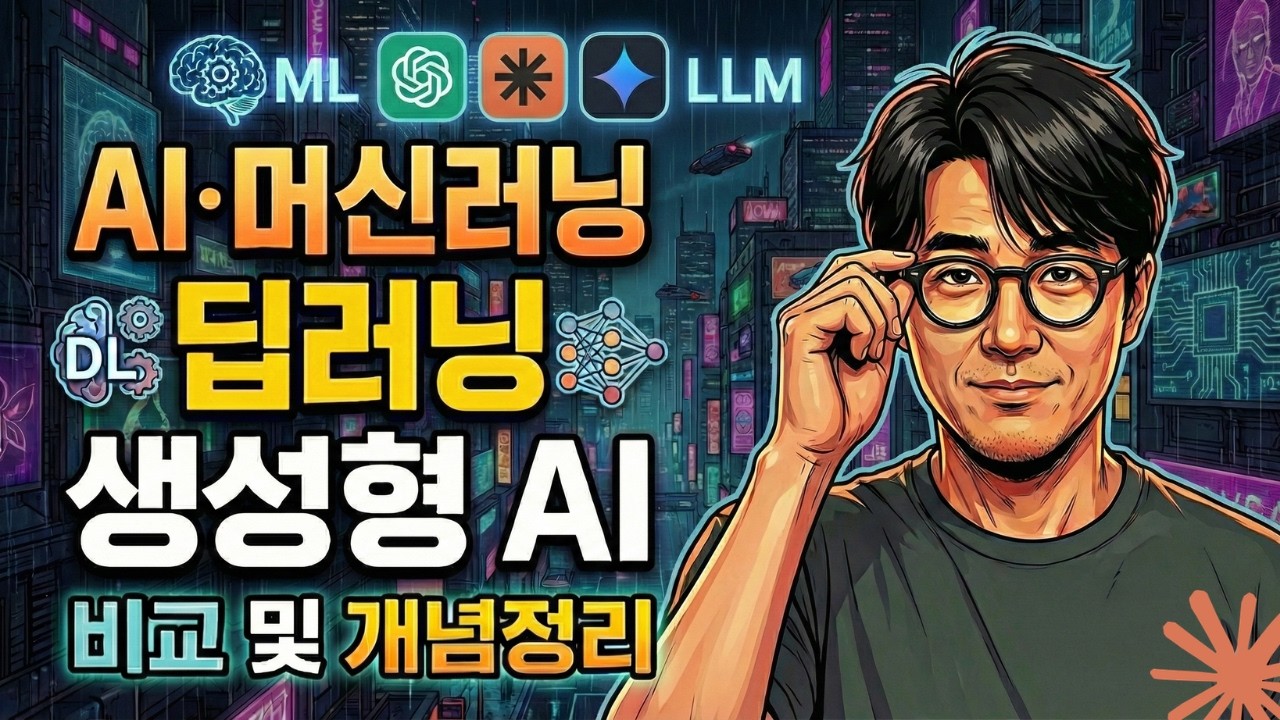 AI · 머신러닝 · 딥러닝 · 생성형 AI, 사실 전부 다릅니다 (10분 개념 정리)  - 이영상으로 완벽종결