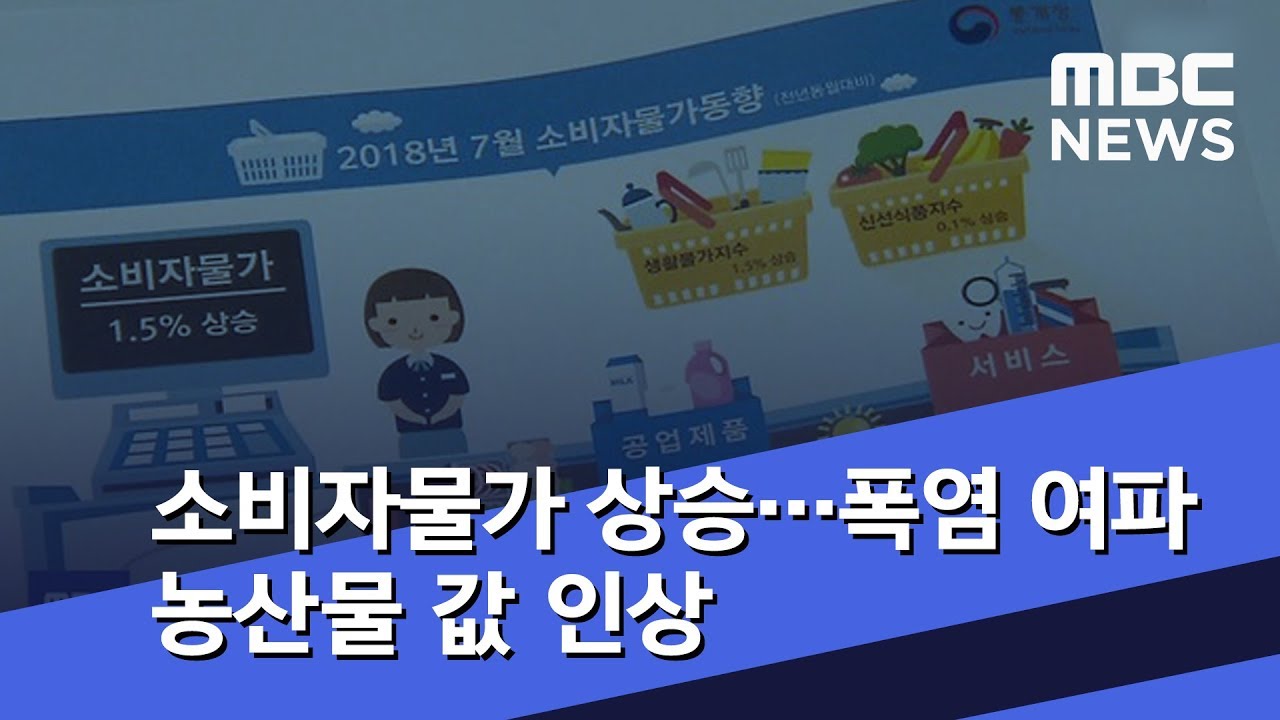 소비자물가 상승&hellip;폭염 여파 농산물 값 인상 (2018.08.01/5MBC뉴스)