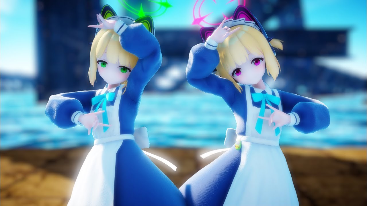 【MMD】「キスキツネ」 - HIMEHINA 【才羽モモイ(Saiba Momoi), 才羽ミドリ(Saiba Midori)】【4K 60fps】