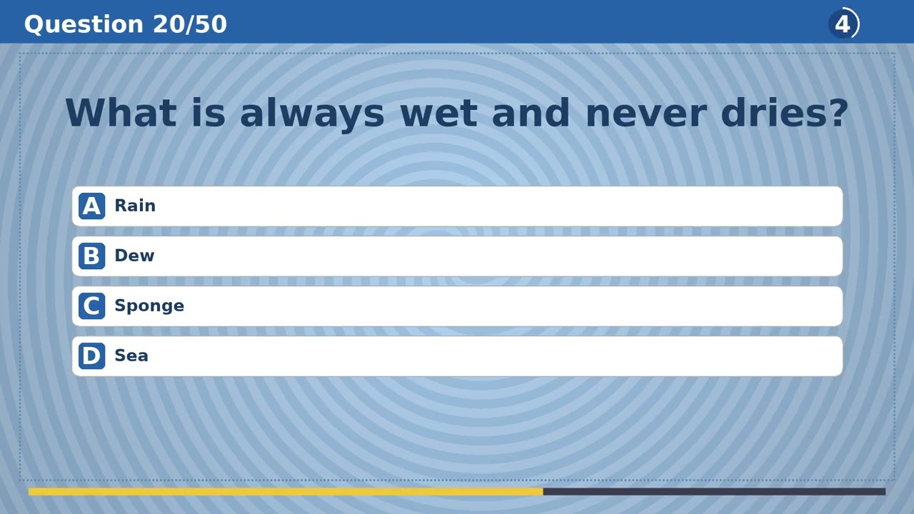 50 Trivia Questions - General Knowledge Quiz