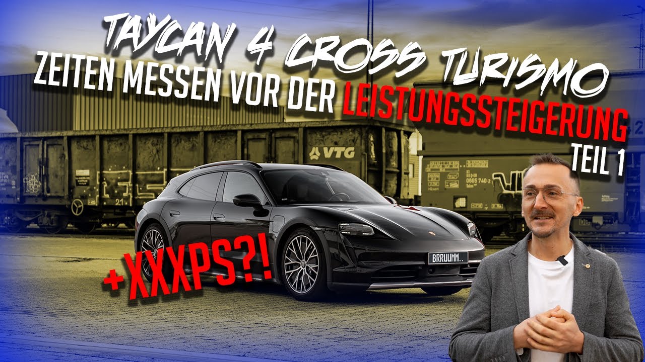 Porsche Taycan 4 Cross Turismo: 0-210 KM/H! Wir messen Zeiten! -   Lautlos Performance