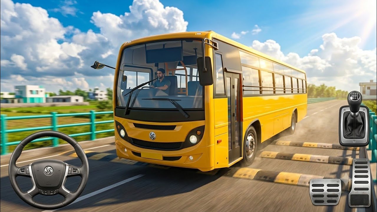 🔥Ashok Leyland Oyster School Bus Speed Breaker Map 😱 | Extreme School Bus Challenge | BUSSID 