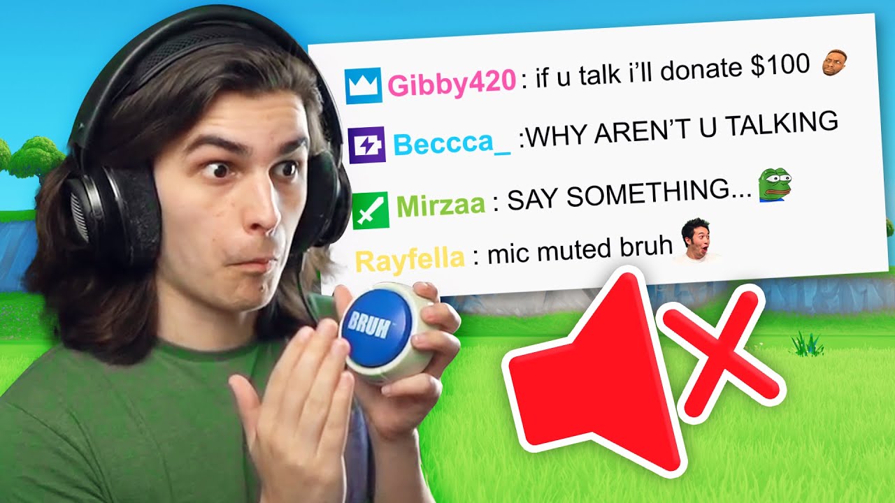 So I didn't talk once in my fortnite live stream... (TRIGGERED)