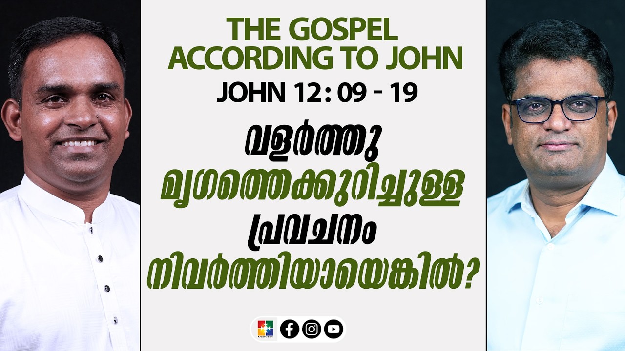 വളർത്തു മൃഗത്തെക്കുറിച്ചുള്ള പ്രവചനം നിവർത്തിയായെങ്കിൽ? | JOHN 12 : 09-19 | Pr. Silju