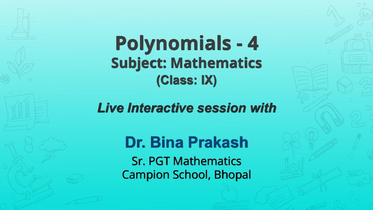 NCERT_CLASS 9_Polynomials - 4 _ Mathematics  _Live