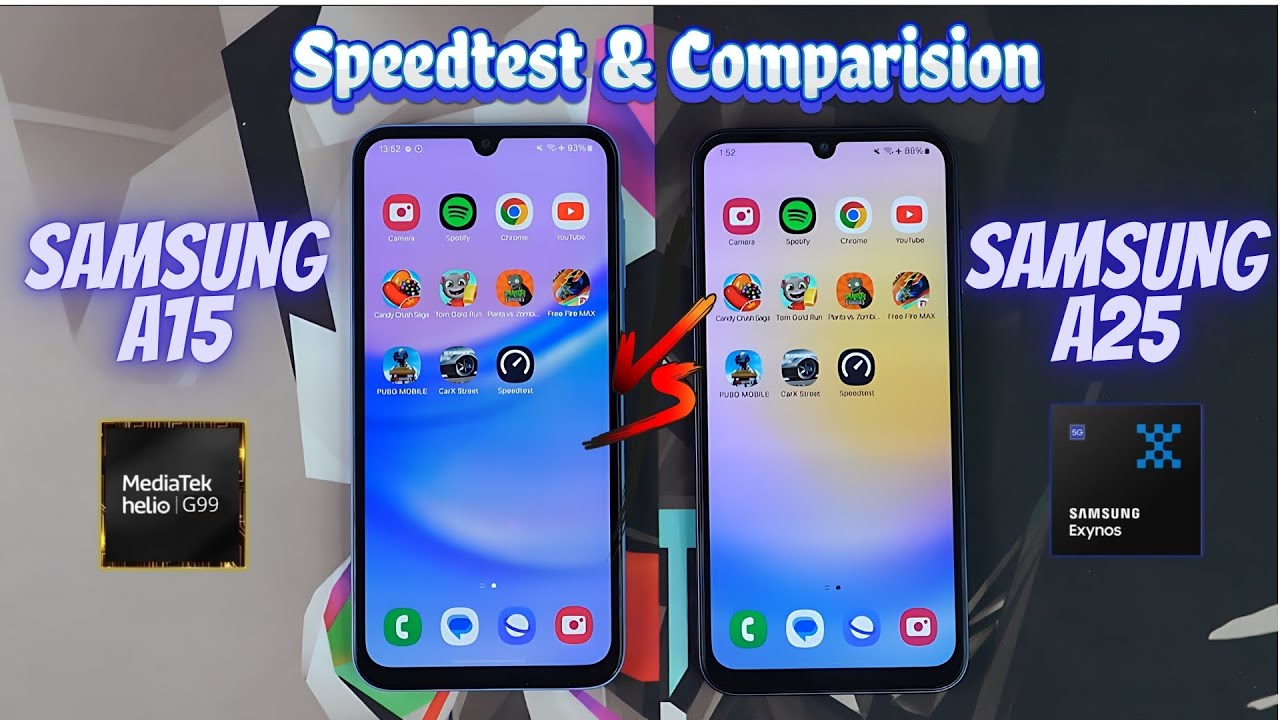 Samsung Galaxy A15 vs Samsung Galaxy A25 | Speedtest & Camera Comparison