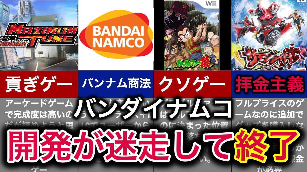 【炎上不可避】なぜバンダイナムコはクソゲーを量産するのか？【BANDAINAMCO】