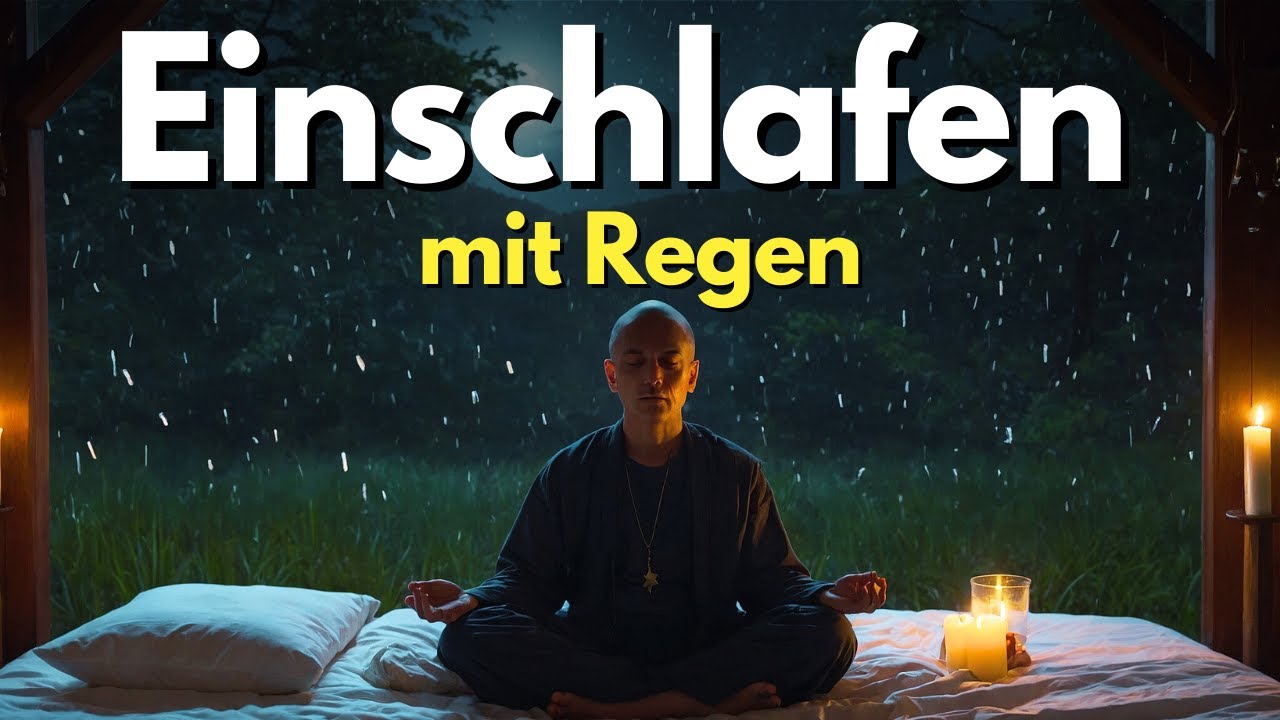 Einschlafhilfe für einen tiefen Schlaf: Hypnose mit Regengeräuschen 🌧