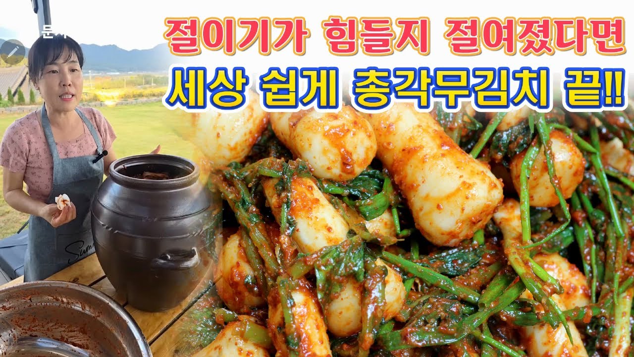 🔴 절여진 총각무로 세상 쉽게 김장김치하는 방법