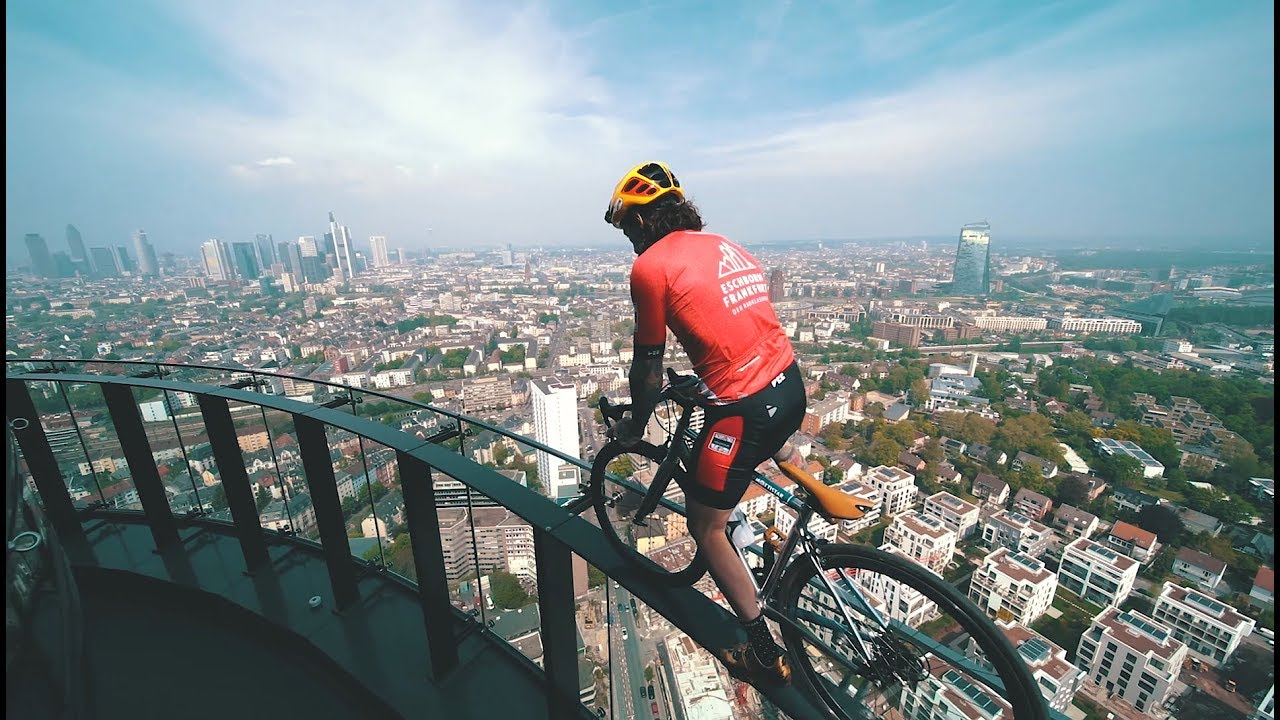 Brumotti does it again in Frankfurt – road bike freestyle on top of 200m tower
