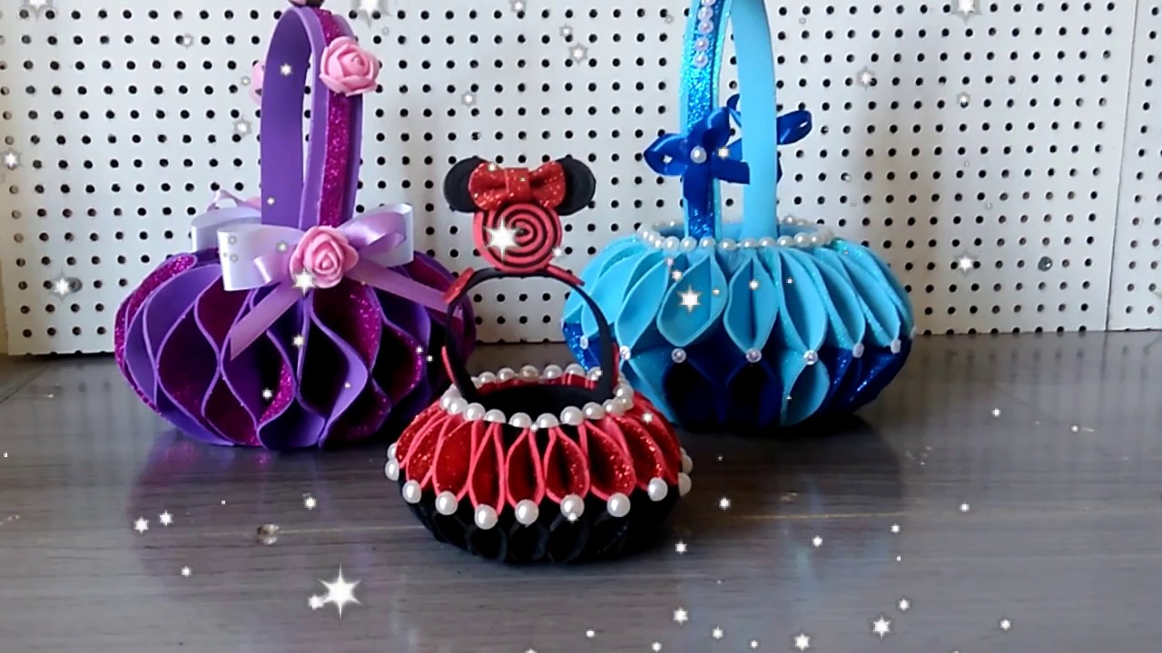 Cesta em E V A para Aniversário ou Casamento
