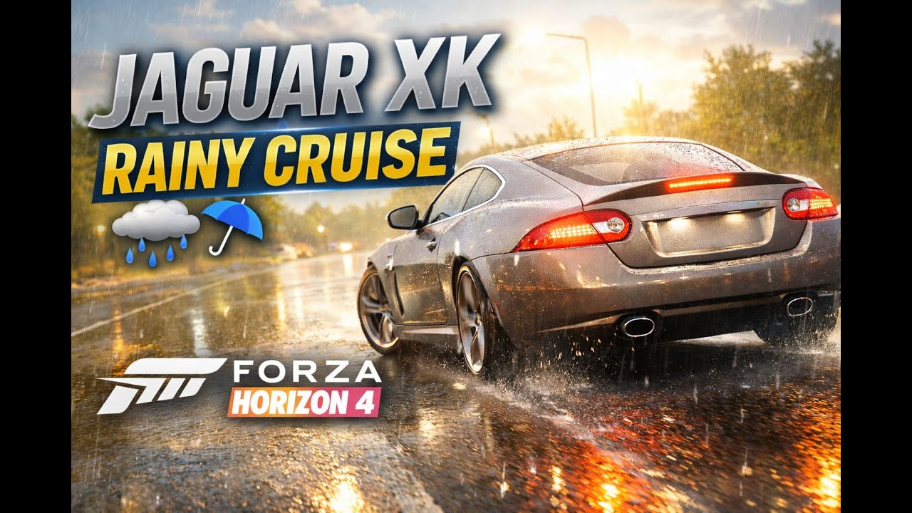 Jaguar XK | Smooth Rainy Drive in Forza Horizon 4 🌧️