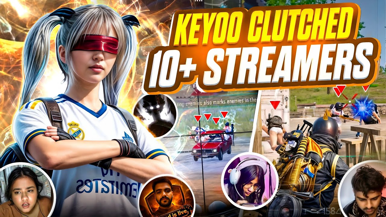 PURE 1v4 Against 10+ STREAMERS 🤯🔥 Keyoo Vs Streamers 💀