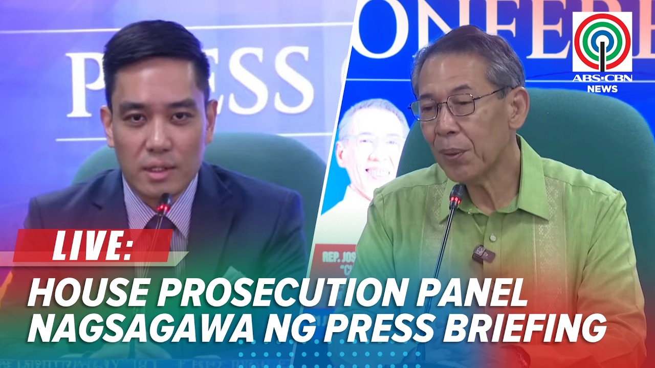LIVE: House Prosecution Panel holds press briefing on VP Sara Duterte's Impeachment Trial | July 21
