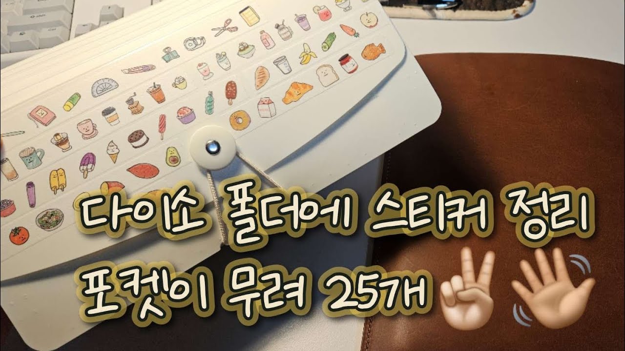 다이소 추천템!  스티커 정리하기 좋은 인덱스 섹션파일 25pocket #다꾸 #스티커 #다이소 #daiso 
