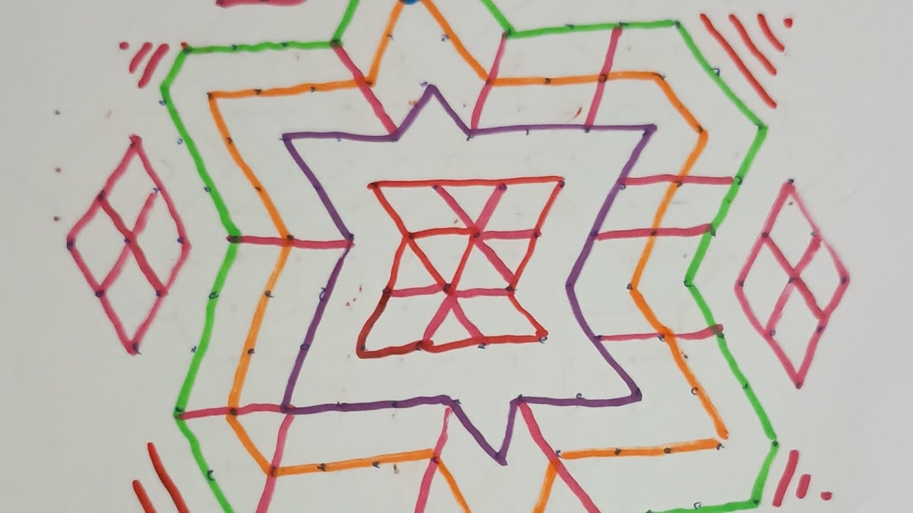 Colour rangoli/easy rangoli/