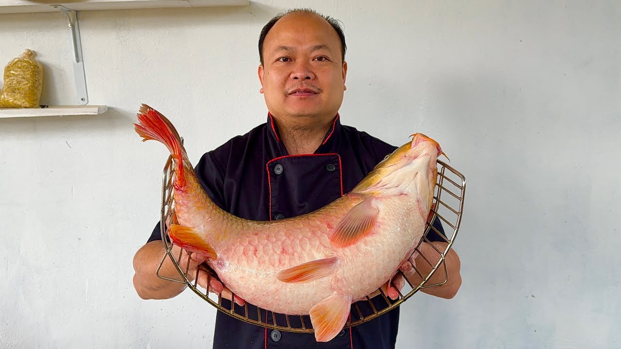 Cá chép nằm võng nướng thùng phi // Sơn Hào 