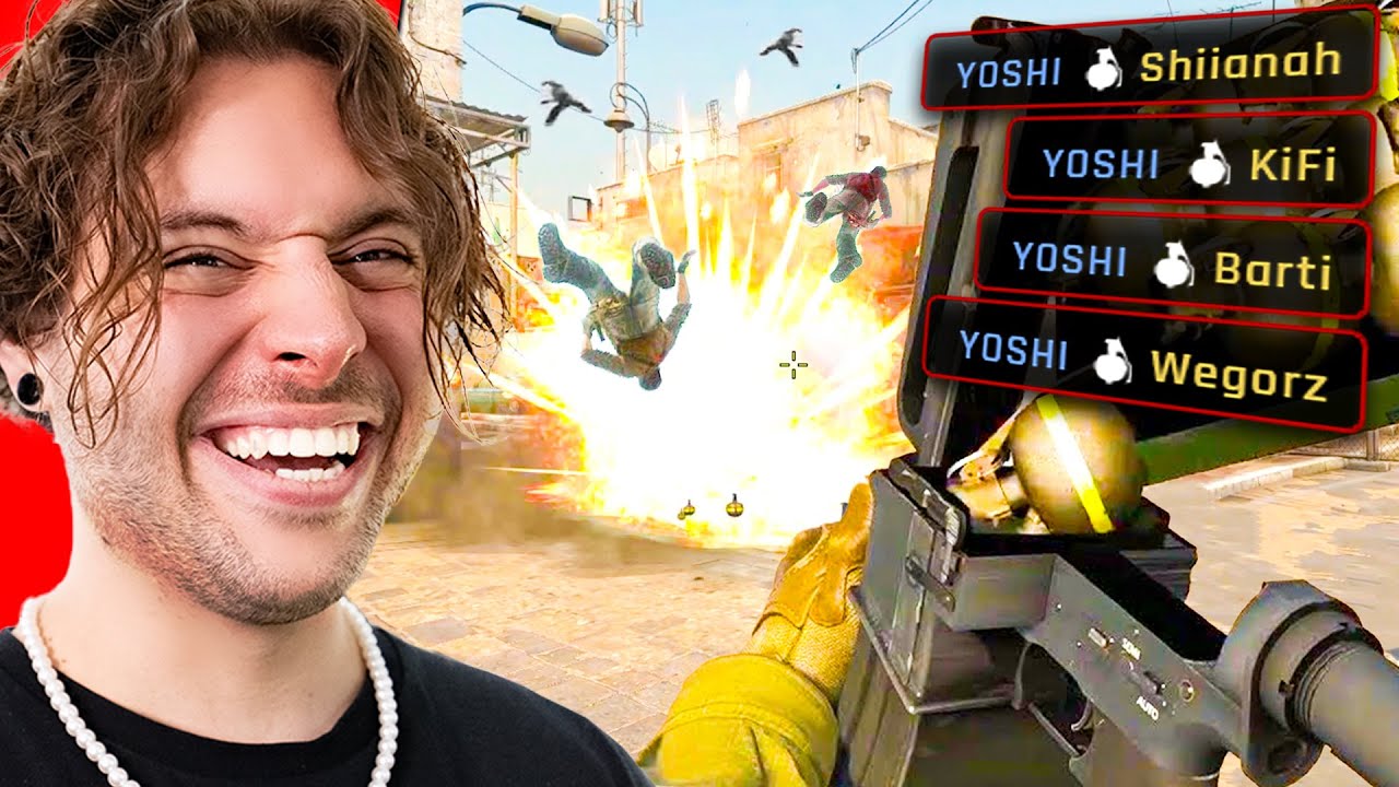 KAŻDA BROŃ STRZELA GRANATAMI vs 4 YOUTUBER&Oacute;W w CS:GO!