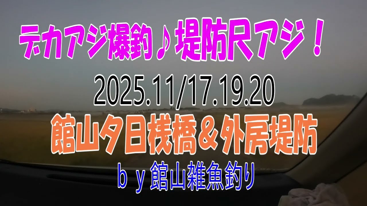 デカアジ爆釣♪堤防尺アジ！夕日桟橋＆外房堤防　2025.11/17.19.20