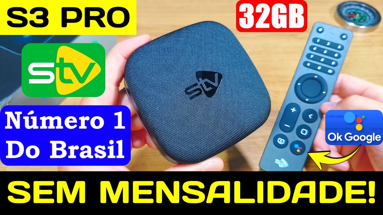 A MELHOR TV BOX DO BRASIL! STV S3 PRO UNBOXING E PRIMEIRAS IMPRESSÕES! VALE A PENA COMPRAR?