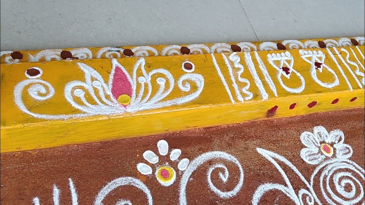 Daily gadapa muggulu||simple gadapa designs||rangoli#muggulu#freehandrangolis#