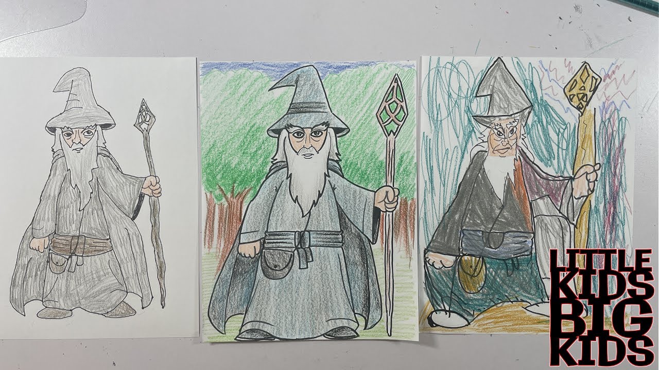How to Draw Gandalf the Grey Wizard from The Hobbit and  Lord of the Rings (Art Tutorial)