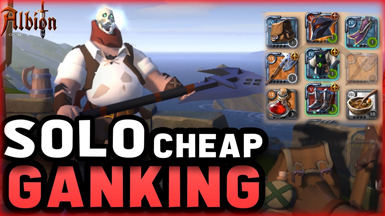 SOLO PVP Albion Online - tier 5.1 Dagger Pair - Greataxe - Bloodletter Build diving and ganking