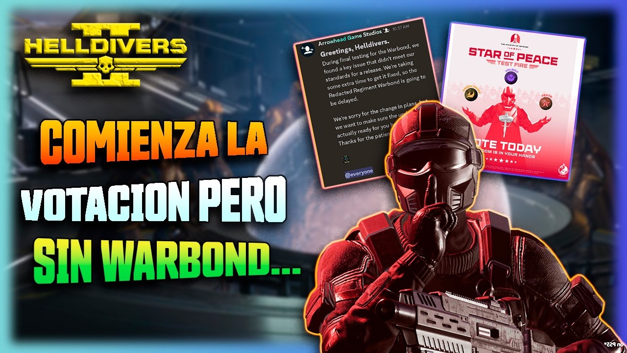 ABREN las VOTACIONES 🗳 PERO se RETRASA ⏰ el WARBOND 🤫 en HELLDIVERS 2 💀