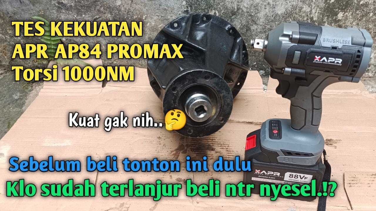 Tes kekuatan Impact wrench APR AP84 PROMAX 1000 NM
