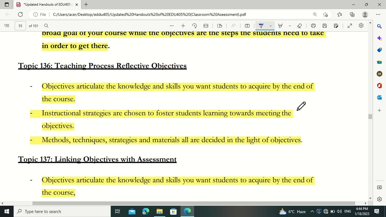 edu405 lecture23,24,25 complete in 20min v v important regarding to final term