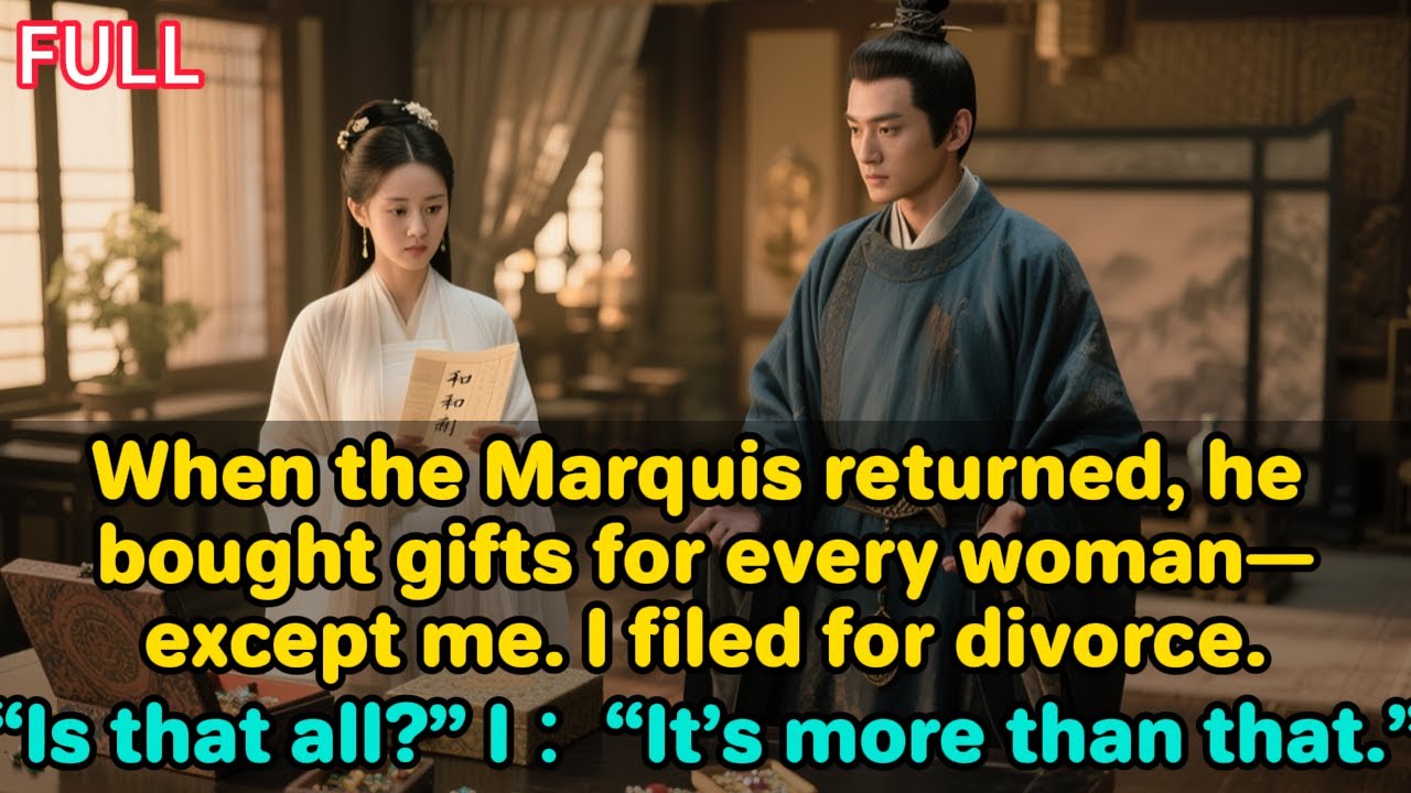 When the Marquis returned,he bought gifts for every woman—except me.I filed for divorce.“Is that all