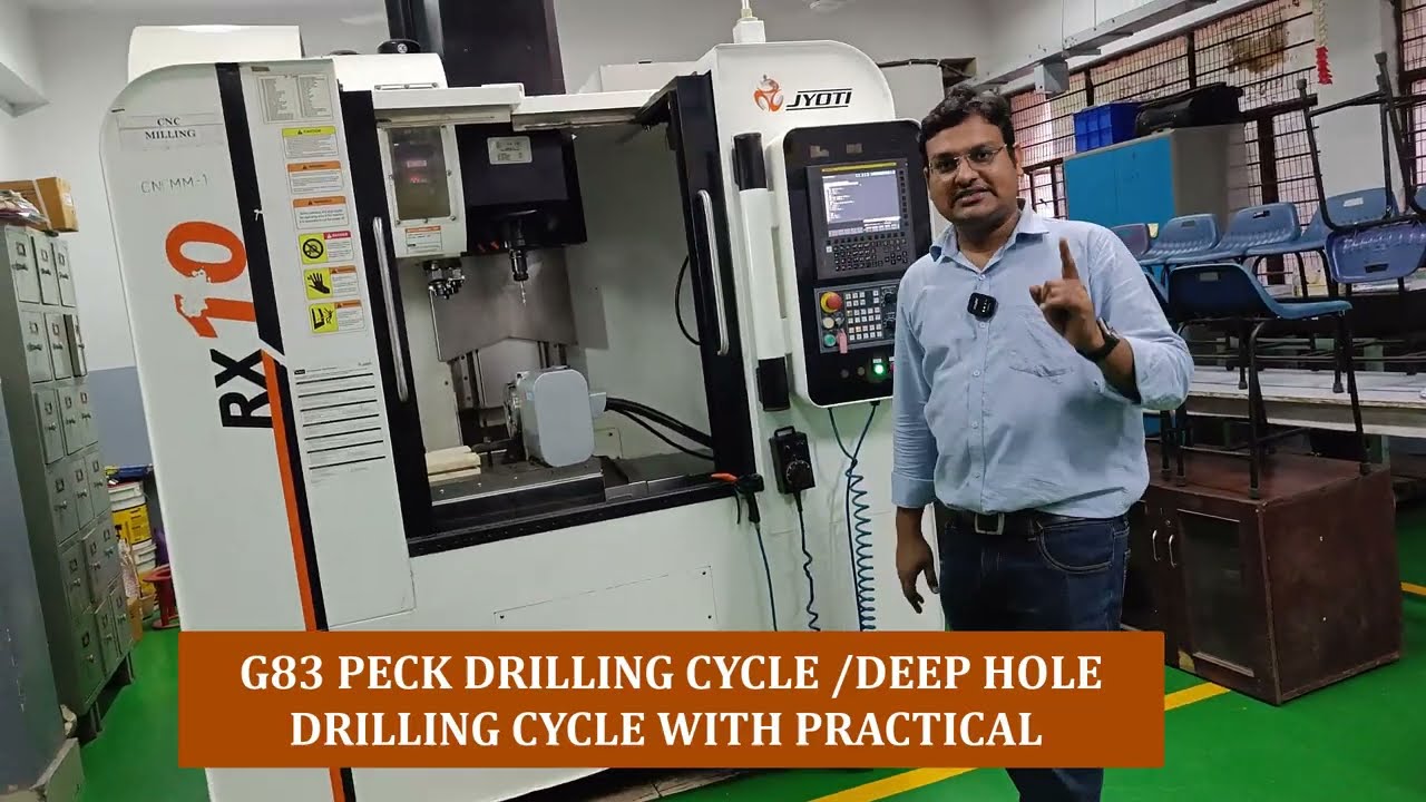 vmc programming - G83 peck drilling cycle - G83 drilling cycle - Vmc machine programming - #vmc