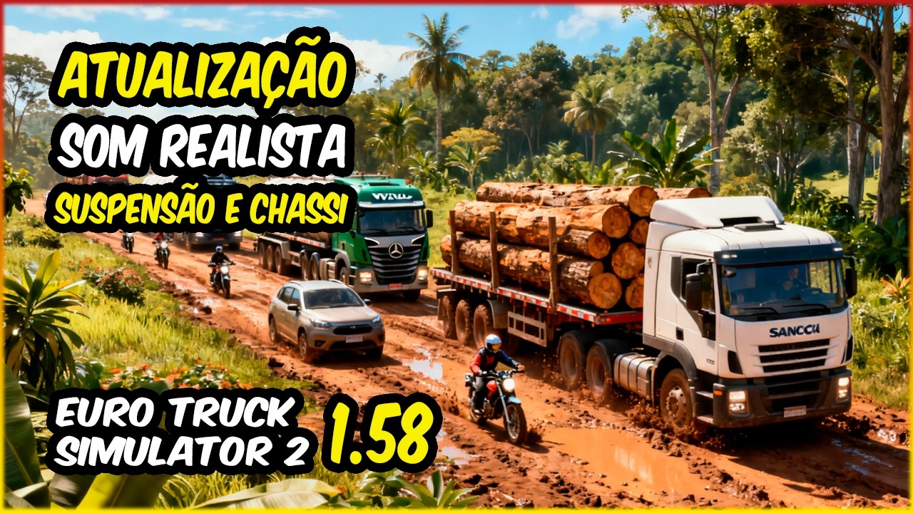 ATUALIZAÇÃO  MOD SOM DE MOLAS E CHASSI  dos CAMINHÔES e REBOQUES Euro Truck Simulator 2 1.58
