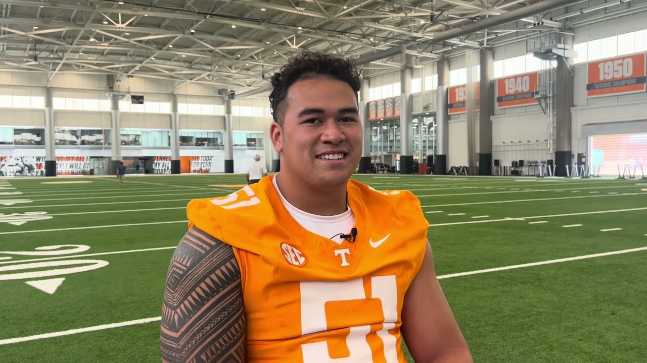 Tennessee DL Jaxson Moi Previews Vols' Fall Camp in Knoxville