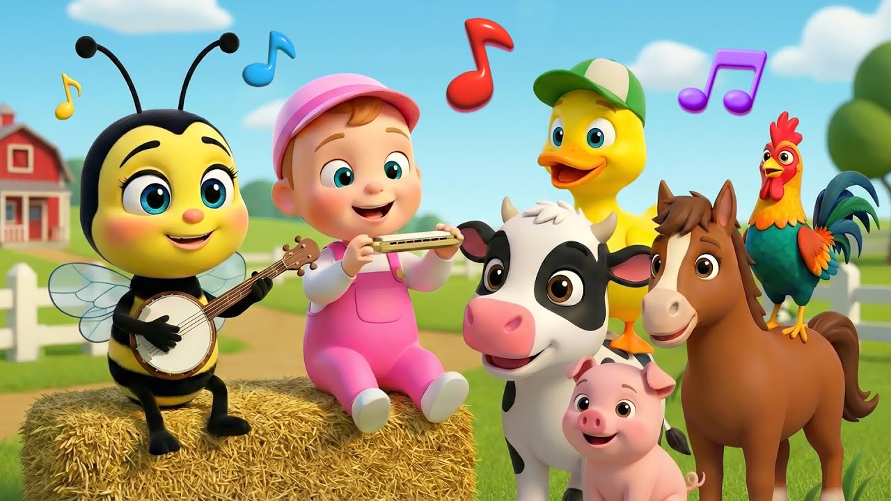 Abejita Chiquitita 🐝 Patito Juan y Vaca Lola 🐥🐮 | Farm Animal Songs for Kids | Funny Funny TV